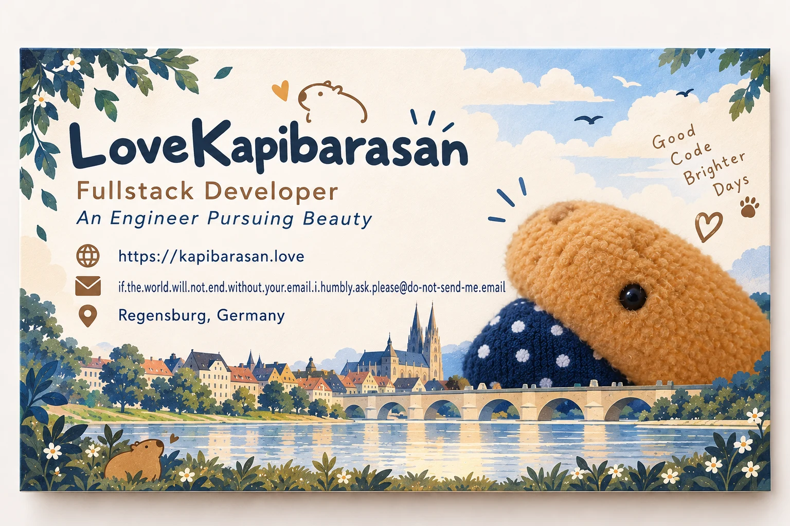 LoveKapibarasan business card front